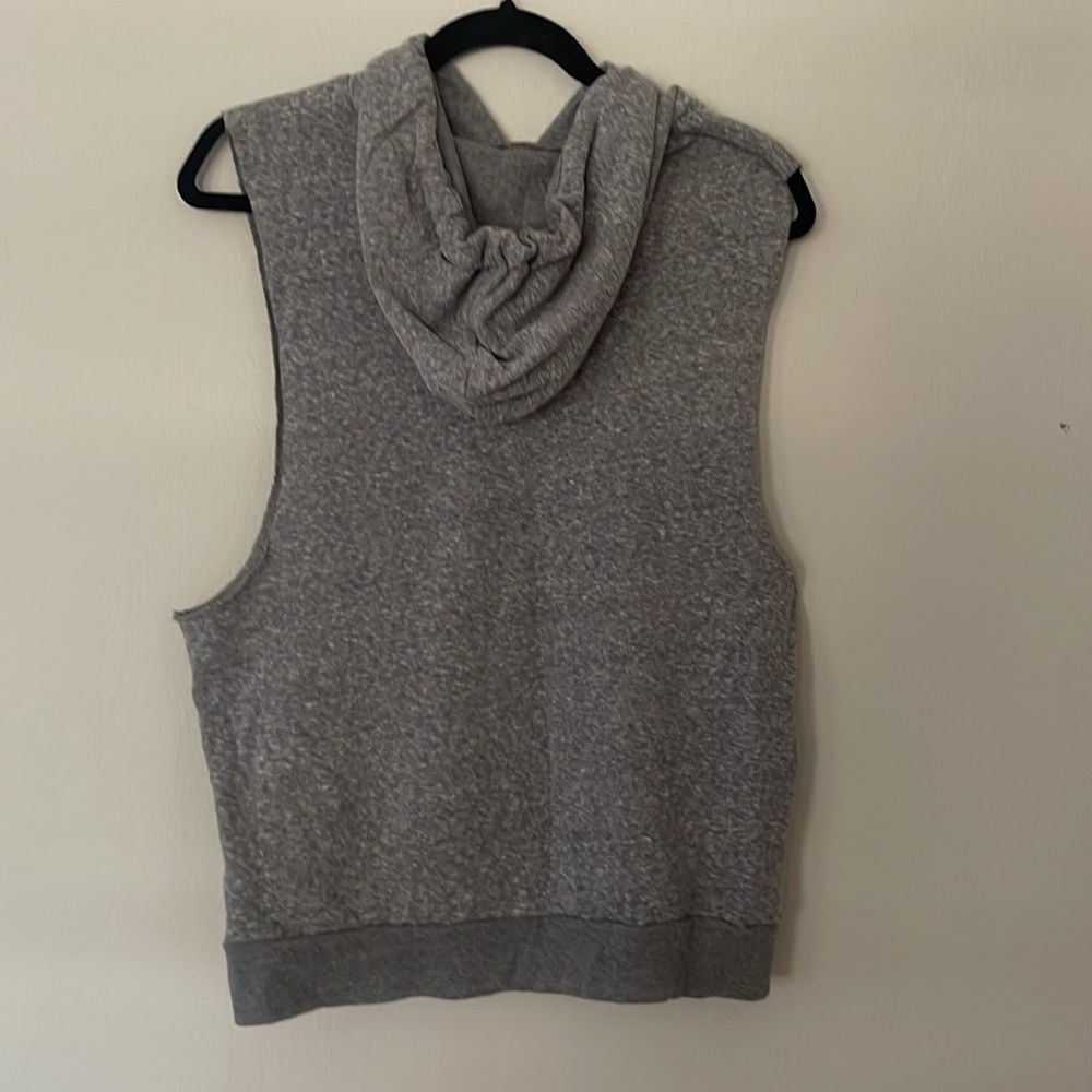 Gray Sleeveless Hoodie Size L - Picture 4 of 4